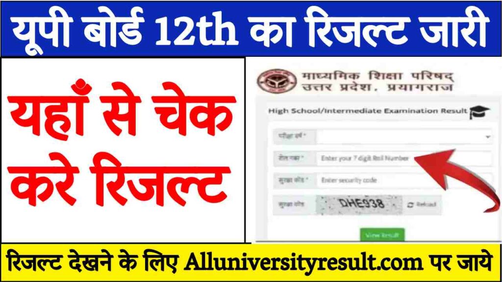 UP Board Class 12 Result