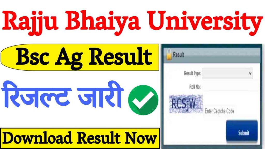Rajju Bhaiya University Bsc Ag Result